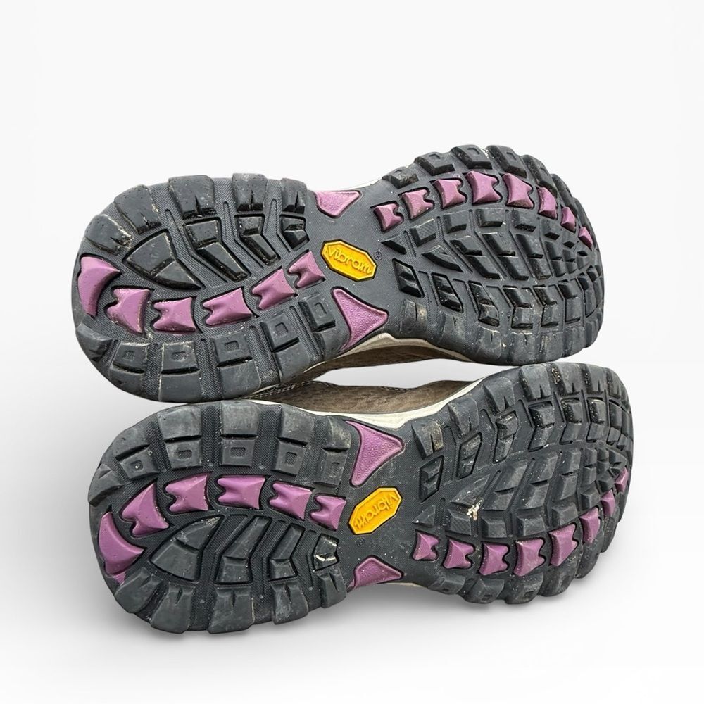 Eddie Bauer Lukla Pro Vibram Hiking Boots Gray Purple High Top size 9.5 - Picture 8 of 10